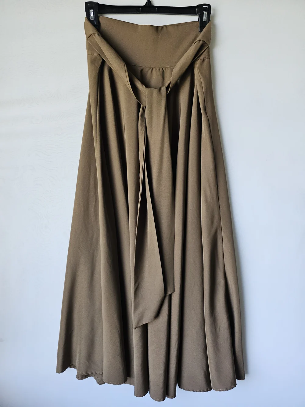 SHEIN Chic Coffee/Brown Maxi Skirt with Waist Tie - Size XL